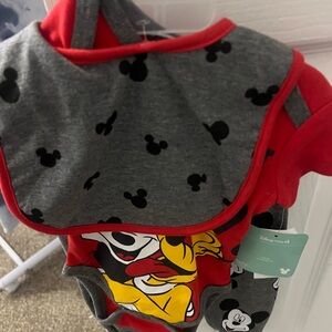 Disney Red and Gray Mickey Mouse Kids Matching Set